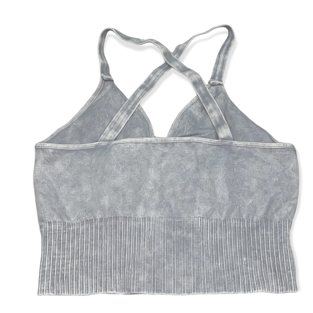 NEW! Free People Good Karma Crop Top - M/L - Iced Grey $58 retail - Picture 5 of 6
